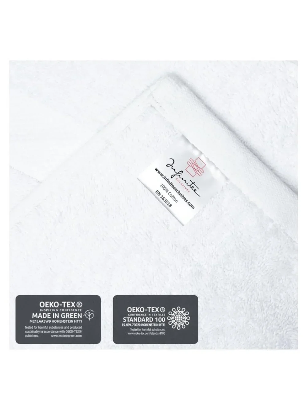 100% Cotton Hand Towels Set of 6 Ring Spun 600 GSM Soft Absorbent
